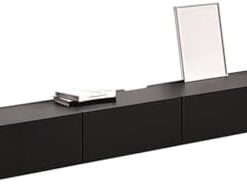 Meuble TV Flottant en Bois avec tiroirs de Rangement, Console multimédia Murale pour sous la télévision, Centre de Divertissement Moderne, Table de Support TV, étagère TV pour Salon, Chambre