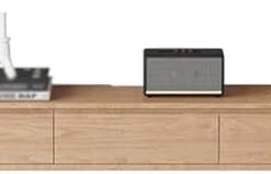 Générique Console multimédia Murale pour Petit Appartement, Meuble TV Flottant, Meuble de Rangement Mural sous TV, avec Porte, pour Salon, Chambre à Coucher (Couleur : Couleur bûche, Taille : 120 cm)