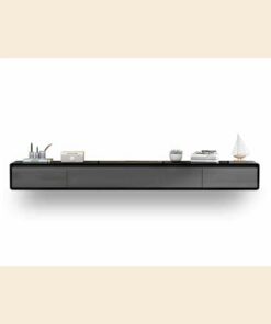 Générique Meuble TV Flottant sous TV, Meuble TV Mural, Meuble de Rangement TV Flottant avec tiroirs, Meuble TV en Bois, Meuble TV Mural avec Porte Rabattable, pour Salon, Chambre à Coucher.