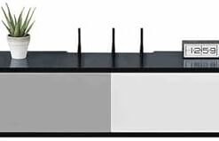 Meuble TV mural, console multimédia flottante, meuble flottant moderne sous TV avec tiroir, support TV flottant fixé au mur avec trou pour câble pour la maison, le bureau, le salon, la chamb