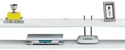 Console flottante TV créative Support TV flottant Étagère audio-vidéo Meuble TV mural Meuble TV simple à suspendre Meuble de rangement sous TV Meuble TV Unités murales pour salon. (Blanc, 18