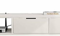 Générique Meuble TV Flottant Meuble TV Mural, Meuble TV Mural Flottant de Divertissement Mat avec 2 tiroirs, étagère de Rangement multimédia pour Salon, Bureau, Chambre à Coucher (100 x 23 x 17 cm)