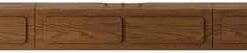 Console TV murale en bois massif, meuble TV flottant, meuble TV mural avec 2 tiroirs, étagère audio/vidéo, meuble de rangement avec larges comptoirs pour le salon de la maison. (Noyer, 158 x