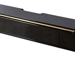 Générique Meuble TV Flottant, Console multimédia Murale avec 2 tiroirs, Meuble TV Mural avec Rangement, étagère Audio/vidéo pour Salon, Console TV Flottante avec Porte Rabattable (Gris, 150 x 24)