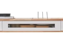 Étagère flottante pour sous-téléviseur, meuble TV flottant, petit meuble TV d'appartement moderne avec 2 tiroirs, console multimédia murale, pour chambre à coucher, salon (couleur : blanc-B,