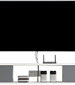 Générique Meuble TV Flottant Étagère Murale Centre de Divertissement Meuble TV Flottant avec Porte et unité de Rangement Console Audio/vidéo Console multimédia (Couleur : B, Taille : 100x23x22cm)