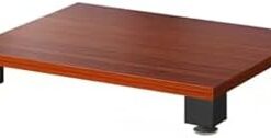 Étagère de jeu AV - Étagère audio sur pied - Étagère audio - Étagère audio-vidéo - Support multimédia AV facile à assembler pour salon, salle d'enregistrement, salle de réunion. Noyer