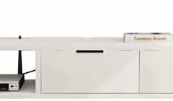 Générique Meuble TV Flottant, Console multimédia Murale, étagère de composant de Meuble TV Flottant avec 2 tiroirs, Console TV Suspendue pour Salon, Bureau, Chambre à Coucher (100 x 23 x 17 cm)