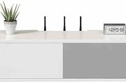 Meuble TV mural, console multimédia flottante, meuble flottant moderne sous TV avec tiroir, support TV flottant fixé au mur avec trou pour câble pour la maison, le bureau, le salon, la chamb