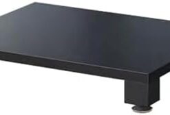 Générique (FR:Support multimédia AV, Armoire Audio Ouverte, Meuble stéréo au Sol, étagère en Bois avec Pieds réglables, Meuble de Rangement multimédia Multifonction (Couleur : Noir, Taille : 1 nive