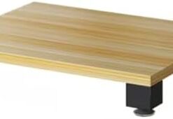 Étagère de Rangement Ouverte multifonctionnelle pour Composants Audio et vidéo, 1, 2, 3 ou 4 Niveaux (Noyer Clair, 1 Niveau)
