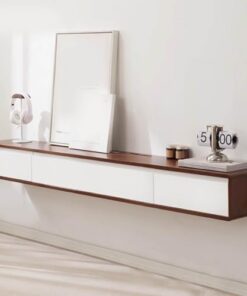Générique Meuble TV Mural Banc TV Flottant Meuble TV Suspendu Meuble TV en Bois pour Salon avec Deux tiroirs (A, 120 cm/47,2 Pouces)