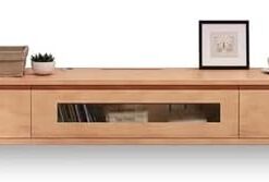 Meuble TV Flottant, étagère TV Murale avec Porte, Console multimédia en Bois, Centre de Divertissement, Meuble Flottant sous TV, clapier de Rangement pour la Maison et Le Bureau (Couleur bûc