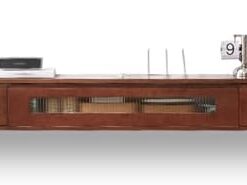 Meuble TV Moderne pour Petit Appartement avec Portes, Meuble TV Flottant, Meuble de Rangement Mural, étagère Flottante pour téléviseur, Console multimédia (Couleur : Couleur bûche, Taille :