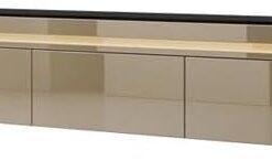 Meuble TV Console multimédia TV Murale, étagères flottantes avec éclairage, Meuble TV Flottant Meuble pour téléviseur
