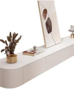 Grand Meuble TV Flottant fixé au Mur, Meuble TV Flottant, Centre de Divertissement avec Rangement, étagère Flottante Moderne pour sous Le téléviseur (160 cm)