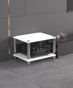 Meuble stéréo Support multimédia AV Rack Audio Ouvert Meuble de Composants Rack HiFi Meuble de Rangement multimédia Support pour Tourne-Disque