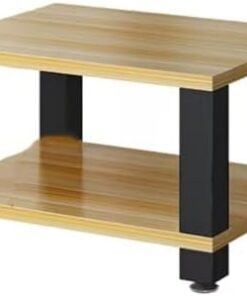 Étagère de Rangement Ouverte multifonctionnelle pour Composants Audio et vidéo à 1, 2, 3 ou 4 Niveaux (Noyer Clair, 2 Niveaux)
