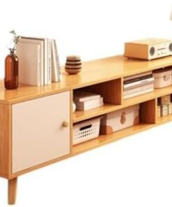 Générique Meuble TV Table Basse Moderne Simple sur Pied, Meuble de Salon Style rondin, Petit Meuble TV pour Chambre à Coucher, 120 cm