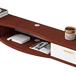 Générique Meuble TV Flottant, étagère TV Murale, Meuble TV Suspendu, composant d'armoire de Centre de Divertissement, avec Porte et unité de Rangement Console Audio/vidéo Console multimédia
