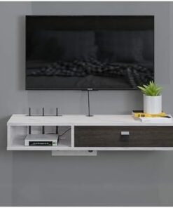 Générique Étagère Flottante Meuble TV Flottant Étagères murales Support TV Étagère Suspendue Meuble TV Console multimédia pour lecteurs DVD Décodeurs de câbles Consoles de Jeux Accessoires TV