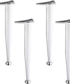 Meubles Table Bar Bureau Jambes Hauteur Réglable en Métal avec Vis pour Petit Déjeuner Café Plan de Travail Armoire Cuisine Salle de Bains Pieds Unité Buffets DIY, 4 PCS (Couleur: