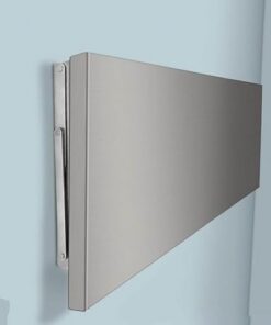 Bureau Mural Pliable en Acier Inoxydable pour Petits espaces avec Supports métalliques Idéal pour Cuisine, Salle à Manger, Bar à Domicile et établi 120 x 35 cm