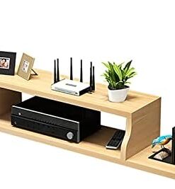 Meuble TV flottant mural, étagère flottante, console TV suspendue, centre de divertissement multimédia, meuble de maison pour salon, chambre à coucher (couleur : marron rouge, taille : 150 x
