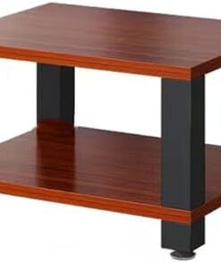 Étagère de Rangement Ouverte multifonctionnelle pour Composants Audio et vidéo, 1, 2, 3 ou 4 Niveaux (Teck, 2 Niveaux)