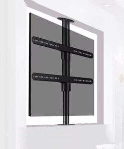 Supports TV, support de sol TV à 360 degrés - Support de plafond TV réglable, support rotatif pour cloison de séparation, meuble TV rotatif, base rotative, jusqu'à 110 lb, convient aux écran