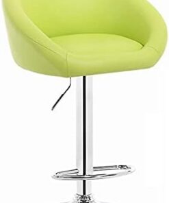 Tabouret haut moderne avec ascenseur rotatif et coussin éponge pour bar, pub, réception, bleu/vert