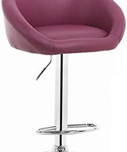 Tabouret haut moderne avec fonction pivotante et assise confortable en éponge pour bar, pub et zone de réception Bleu/violet