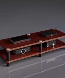 Composant de Support d'armoire multimédia AV - Supports et étagères stéréo à Plusieurs étages avec Absorption des Chocs - Étagères Audio et vidéo domestiques pour amplificateurs, Haut-parleu