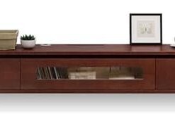 Générique Meuble TV Flottant Meuble TV Mural Étagères flottantes avec Porte, Console multimédia de Divertissement Moderne Centre Grand Banc de Rangement TV pour Salon et Bureau (160 cm)