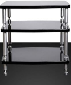 Étagères de Rangement multimédia à 4 Niveaux, Meuble de Support multimédia AV, étagère en Bois sur Pied, Centre multimédia, Support stéréo Domestique, Support multimédia de Bureau pour Compo