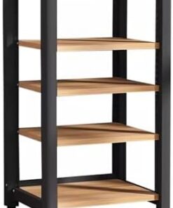 Meuble de Rangement d'angle à 5 Niveaux pour téléviseur, amplificateurs de Composants Audio Robustes, récepteurs, Lecteur CD, Platine, Console de Jeu, Centre de Divertissement, Support d'équ