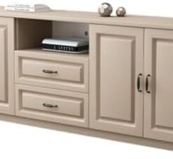 Générique Meuble TV en Bois Massif, Meuble TV Moderne et Simple, pour Salon, Chambre à Coucher, Rangement européen, Meuble Haut Multifonctionnel, D-140 cm