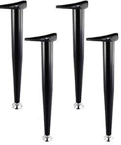 Meubles Table Bar Bureau Pieds Hauteur Réglable en Métal avec Vis pour Petit Déjeuner Café Plan de Travail Armoire Cuisine Salle de Bains Pieds Unité Buffets DIY, 4 PCS (Couleur: N