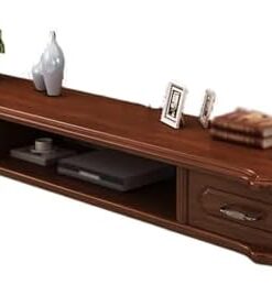 Meuble TV flottant en bois, meuble TV mural, étagère TV flottante, étagère audio-vidéo, grand rangement, banc TV pour salon, armoire murale de rangement pour chambre à coucher. (Noyer, 140 x