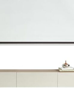 Meuble TV pour téléviseurs jusqu'à 75 Pouces Meuble TV avec 2 tiroirs, Table TV, pour Salon, Salle à Manger, Chambre (Noyer + Gris, 180 cm)