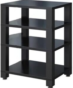 Étagère de Rangement Ouverte multifonctionnelle pour Composants Audio et vidéo, 1, 2, 3 ou 4 Niveaux (Noire)