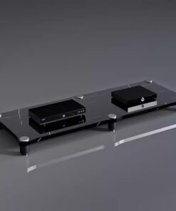 Composant de Support d'armoire multimédia AV - Supports et Supports stéréo à Plusieurs étages avec Absorption des Chocs - Étagères Audio et vidéo domestiques pour amplificateurs, Haut-parleu