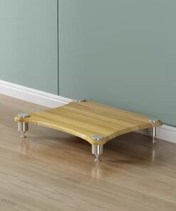 Centre de Divertissement d'angle, étagères Audio-vidéo, Petite Armoire stéréo à 1 2 3 4 Niveaux, Support de Lecteur Audio Stable pour Salon, Jeux, Salle d'enregistrement (A, 1 Couche)