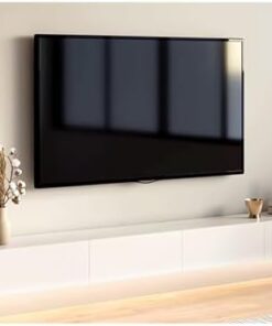 Générique Meuble TV Flottant Blanc, Meuble TV Mural, étagères TV flottantes avec tiroirs et Porte, Console multimédia de Divertissement Moderne, Grand Banc de Rangement TV pour Salon (Blanc, 160 x 24