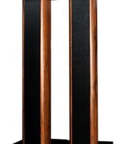 AV ShelfWood Lot de 2 supports de haut-parleurs pour home cinéma, bibliothèque, boîte et haut-parleurs satellites Grain de bois Expérience audio améliorée pour home cinéma