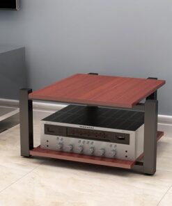 Support multimédia sur Pied, Support Audio Mobile, Support de Jeu, Support HiFi, Meuble pour Composants Audio, Facile à Assembler, pour Salon, Salle de Jeux, Salle d'enregistrement, réunion