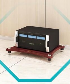 Meuble de Rangement AV 1/2/3/4 Niveaux, Support HiFi, Support multimédia, Support stéréo, Tour Audio, Support TV en Bois, Support multimédia pour Composants AV pour Le Bureau à Domicile (rou