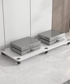 Meuble Tour Audio multimédia, Support pour Console de Jeu, Support Audio sur Pied, présentoir pour Haut-parleurs, Support multimédia Audio-vidéo Moderne, Facile à Assembler pour Salle d'enre