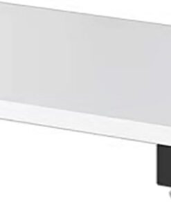 Meuble Rack Audio À 1/2/3/4 Niveaux, Support Audio Vidéo, Meuble Stéréo Ouverte, Cadre en Tube d'acier au Carbone, pour Salon, Salle D'enregistrement(Wit,1 Tier 60x48x10CM)