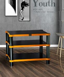 Meuble Tour pour amplificateur HiFi, Meuble multimédia AV, étagère de Rangement à 1, 2, 3 ou 4 Niveaux pour la Maison, Le Bureau, Le cinéma ou Les réunions (3 Niveaux - 60 x 48 x 81,5 cm)